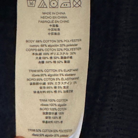 Michael Kors Mens Front Zip Logo Cotton Navy Sweatshirt - Picture 13 of 14